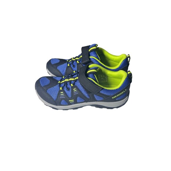 Merrell Big Kids Trail Chaser 2 Sneakers Size 7M Blue/Black/Neon NEW‎ - Picture 3 of 12